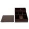 Dacasso Chocolate Brown Leatherette Coffee Condiment Organizer AG-3328 - alternate 6